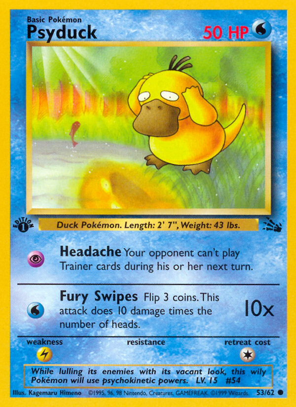 Psyduck (53/62) [Fossil 1st Edition] - Card Brawlers | Quebec | Canada | Yu-Gi-Oh!