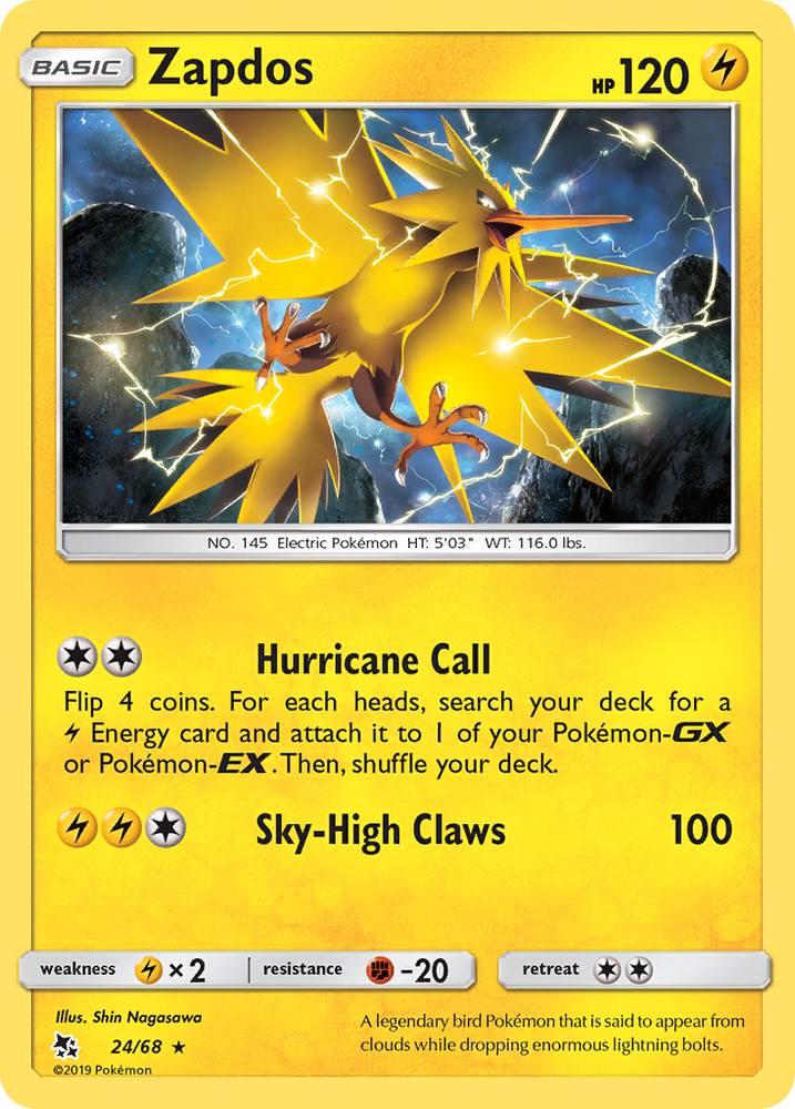 Zapdos (24/68) [Sun & Moon: Hidden Fates] - Card Brawlers | Quebec | Canada | Yu-Gi-Oh!