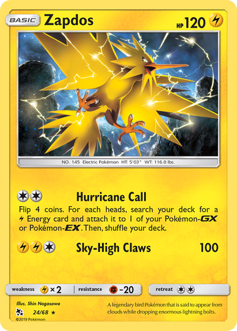 Zapdos (24/68) [Sun & Moon: Hidden Fates] - Card Brawlers | Quebec | Canada | Yu-Gi-Oh!