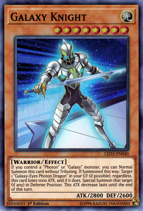 Galaxy Knight [LED3-EN040] Super Rare - Card Brawlers | Quebec | Canada | Yu-Gi-Oh!