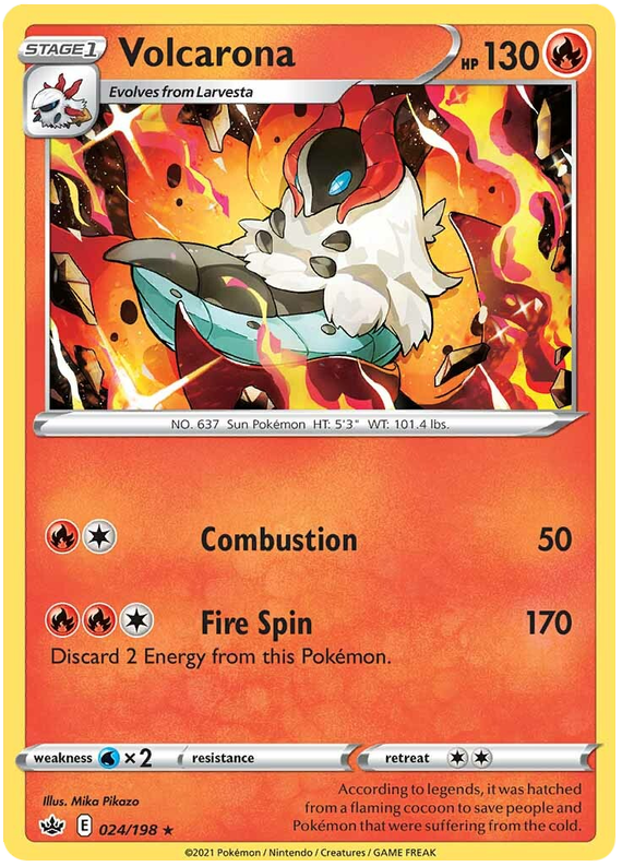 Volcarona (024/198) [Sword & Shield: Chilling Reign] - Card Brawlers | Quebec | Canada | Yu-Gi-Oh!