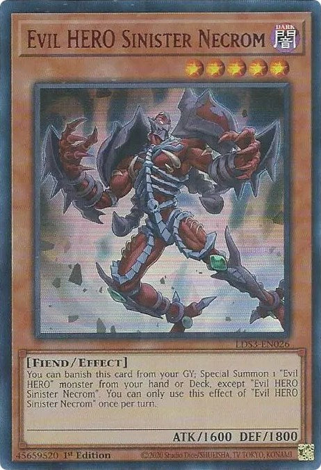 Evil HERO Sinister Necrom (Red) [LDS3-EN026] Ultra Rare - Card Brawlers | Quebec | Canada | Yu-Gi-Oh!