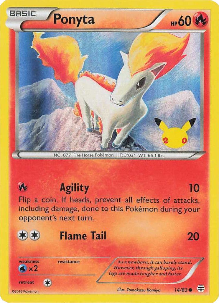 Ponyta (14/83) (20th Anniversary Stamp) [XY: Generations] - Card Brawlers | Quebec | Canada | Yu-Gi-Oh!