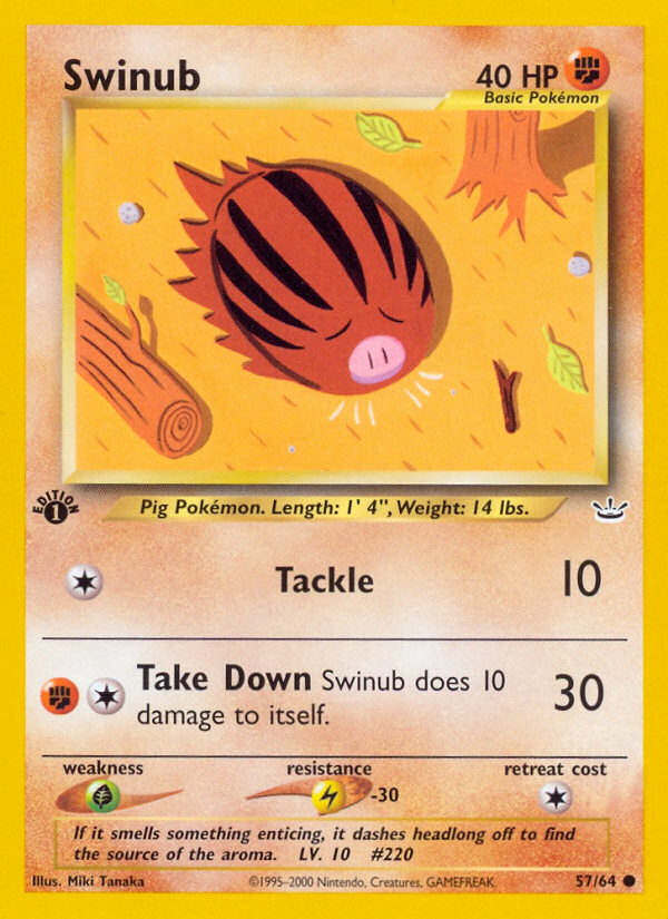 Swinub (57/64) [Neo Revelation 1st Edition] - Card Brawlers | Quebec | Canada | Yu-Gi-Oh!