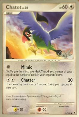 Chatot LV.30 (55/100) (Bliss Control - Paul Atanassov) [World Championships 2008] - Card Brawlers | Quebec | Canada | Yu-Gi-Oh!