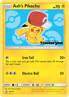 Ash's Pikachu (SM113) [Sun & Moon: Black Star Promos] - Card Brawlers | Quebec | Canada | Yu-Gi-Oh!