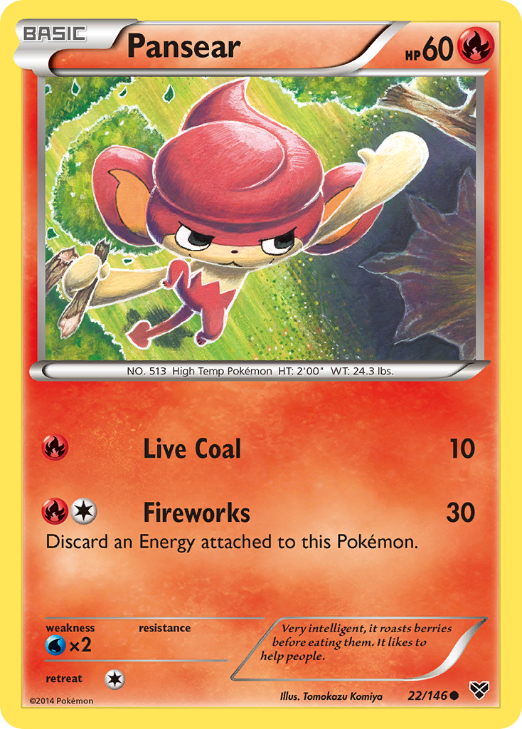 Pansear (22/146) [XY: Base Set] - Card Brawlers | Quebec | Canada | Yu-Gi-Oh!