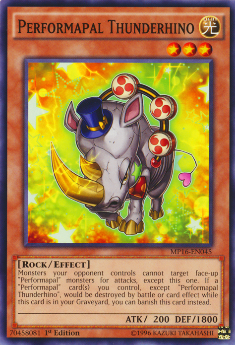 Performapal Thunderhino [MP16-EN045] Common - Yu-Gi-Oh! - Card Brawlers | Quebec | Canada |