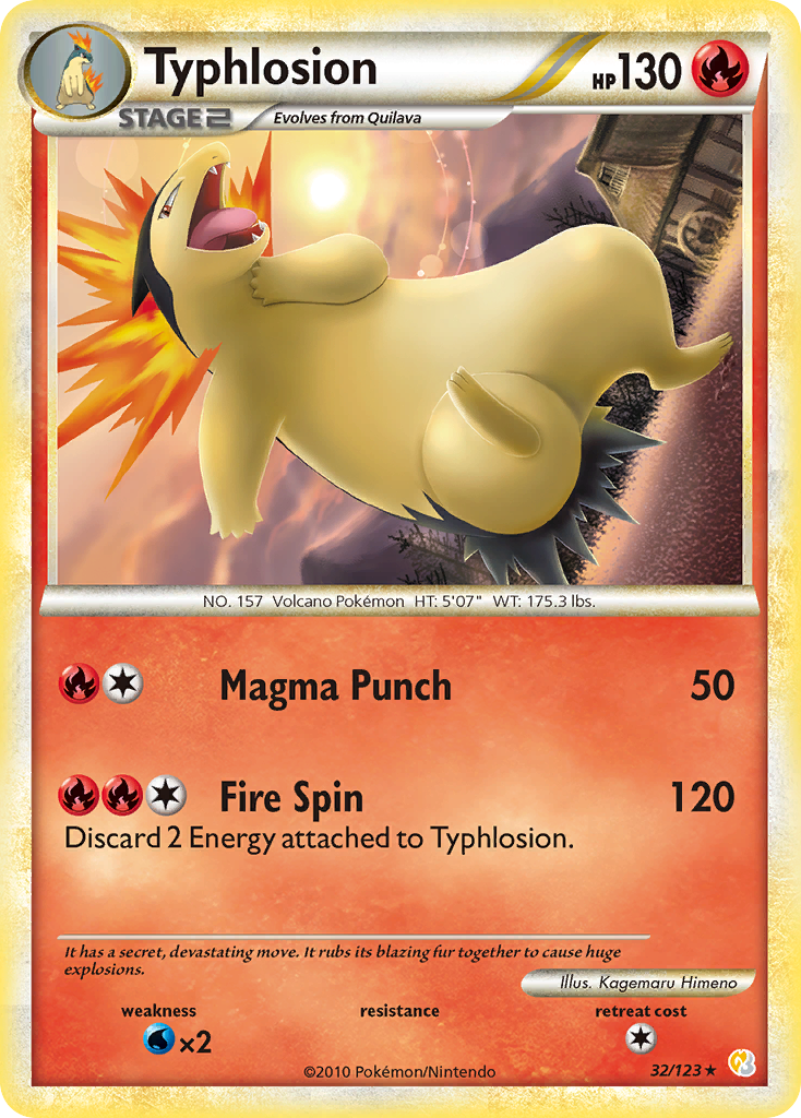 Typhlosion (32/123) [HeartGold & SoulSilver: Base Set] - Card Brawlers | Quebec | Canada | Yu-Gi-Oh!