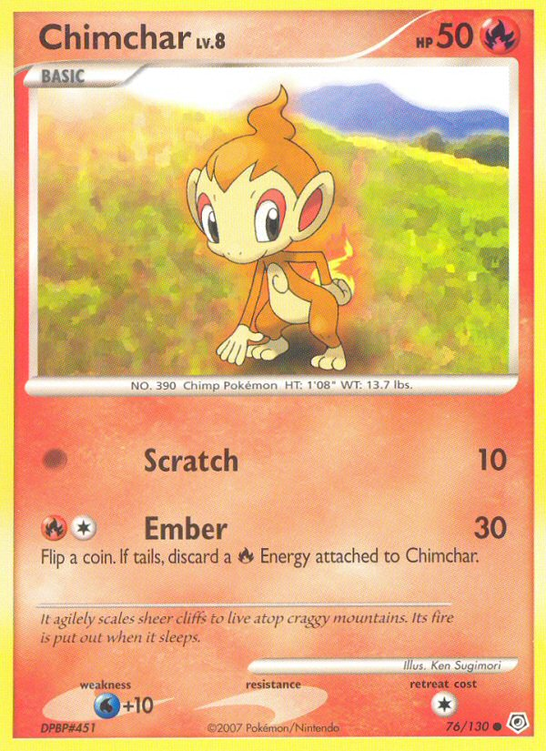 Chimchar (76/130) [Diamond & Pearl: Base Set] - Card Brawlers | Quebec | Canada | Yu-Gi-Oh!