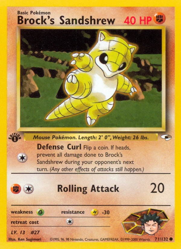 Brock's Sandshrew (71/132) [Gym Heroes 1st Edition] - Card Brawlers | Quebec | Canada | Yu-Gi-Oh!