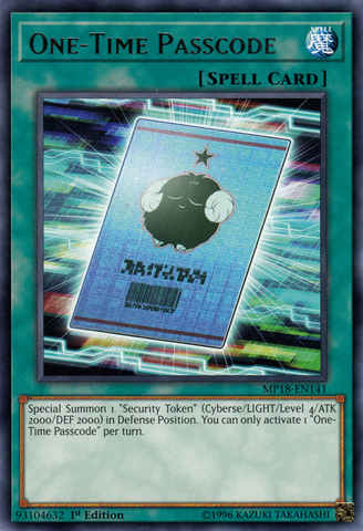 One-Time Passcode [MP18-EN141] Rare - Card Brawlers | Quebec | Canada | Yu-Gi-Oh!