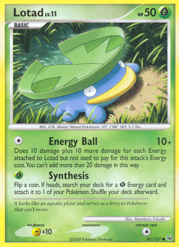 Lotad (81/127) [Platinum: Base Set] - Card Brawlers | Quebec | Canada | Yu-Gi-Oh!