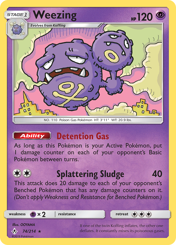 Weezing (74/214) [Sun & Moon: Unbroken Bonds] - Card Brawlers | Quebec | Canada | Yu-Gi-Oh!