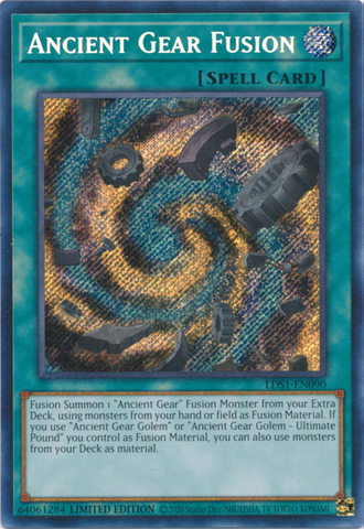 Ancient Gear Fusion [LDS1-EN090] Secret Rare - Card Brawlers | Quebec | Canada | Yu-Gi-Oh!