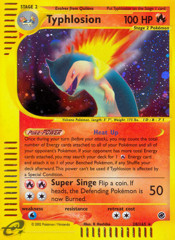 Typhlosion (28/165) [Expedition: Base Set] - Card Brawlers | Quebec | Canada | Yu-Gi-Oh!