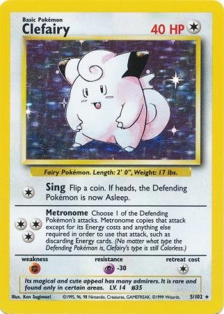 Clefairy (5/102) [Base Set Unlimited] - Card Brawlers | Quebec | Canada | Yu-Gi-Oh!