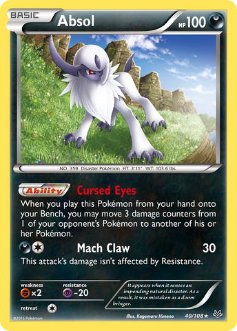 Absol (40/108) [XY: Roaring Skies] - Card Brawlers | Quebec | Canada | Yu-Gi-Oh!