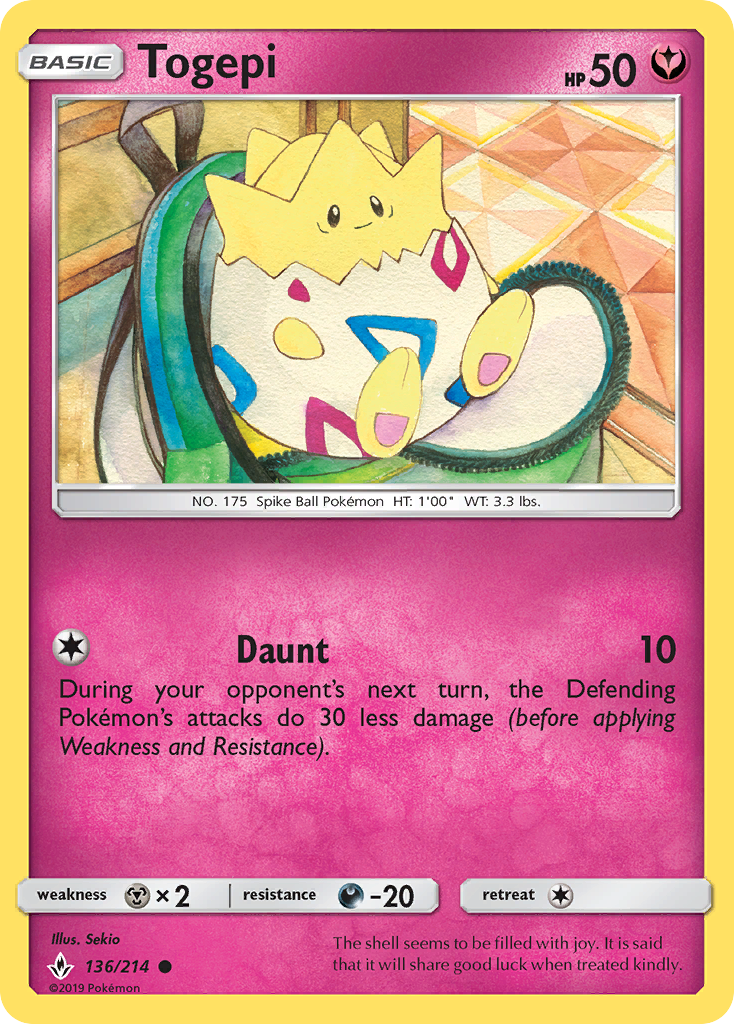 Togepi (136/214) [Sun & Moon: Unbroken Bonds] - Card Brawlers | Quebec | Canada | Yu-Gi-Oh!
