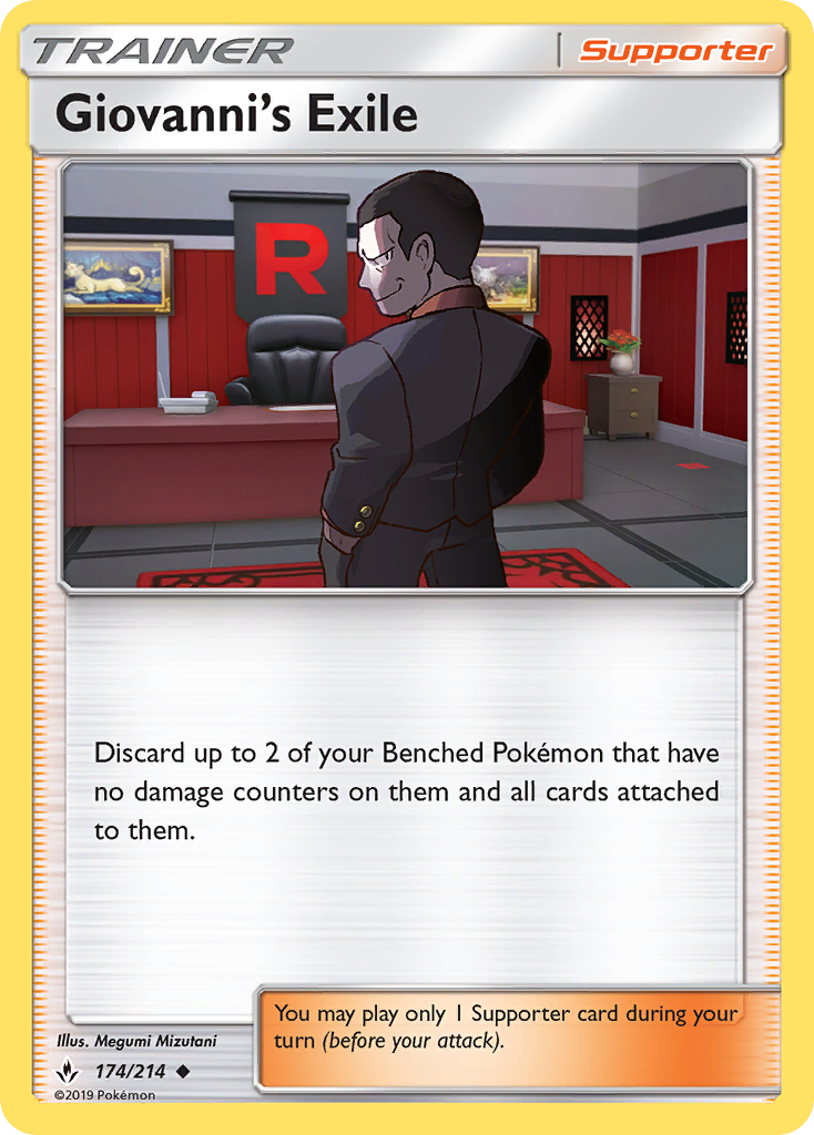 Giovanni's Exile (174/214) [Sun & Moon: Unbroken Bonds] - Card Brawlers | Quebec | Canada | Yu-Gi-Oh!
