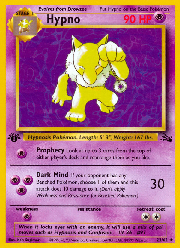 Hypno (23/62) [Fossil 1st Edition] - Card Brawlers | Quebec | Canada | Yu-Gi-Oh!