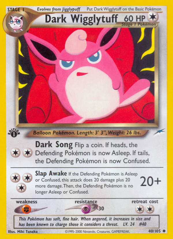 Dark Wigglytuff (40/105) [Neo Destiny 1st Edition] - Card Brawlers | Quebec | Canada | Yu-Gi-Oh!