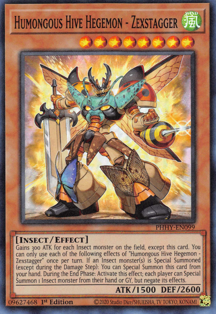 Humongous Hive Hegemon - Zexstagger [PHHY-EN099] Super Rare - Card Brawlers | Quebec | Canada | Yu-Gi-Oh!