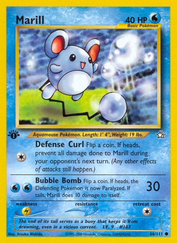 Marill (66/111) [Neo Genesis 1st Edition] - Card Brawlers | Quebec | Canada | Yu-Gi-Oh!