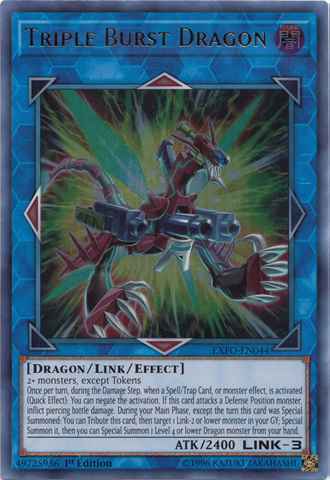 Triple Burst Dragon [EXFO-EN044] Ultra Rare - Card Brawlers | Quebec | Canada | Yu-Gi-Oh!