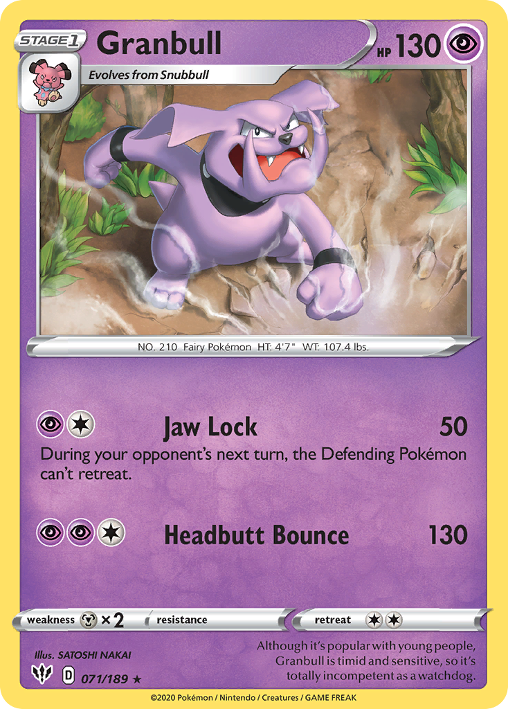 Granbull (071/189) [Sword & Shield: Darkness Ablaze] - Card Brawlers | Quebec | Canada | Yu-Gi-Oh!