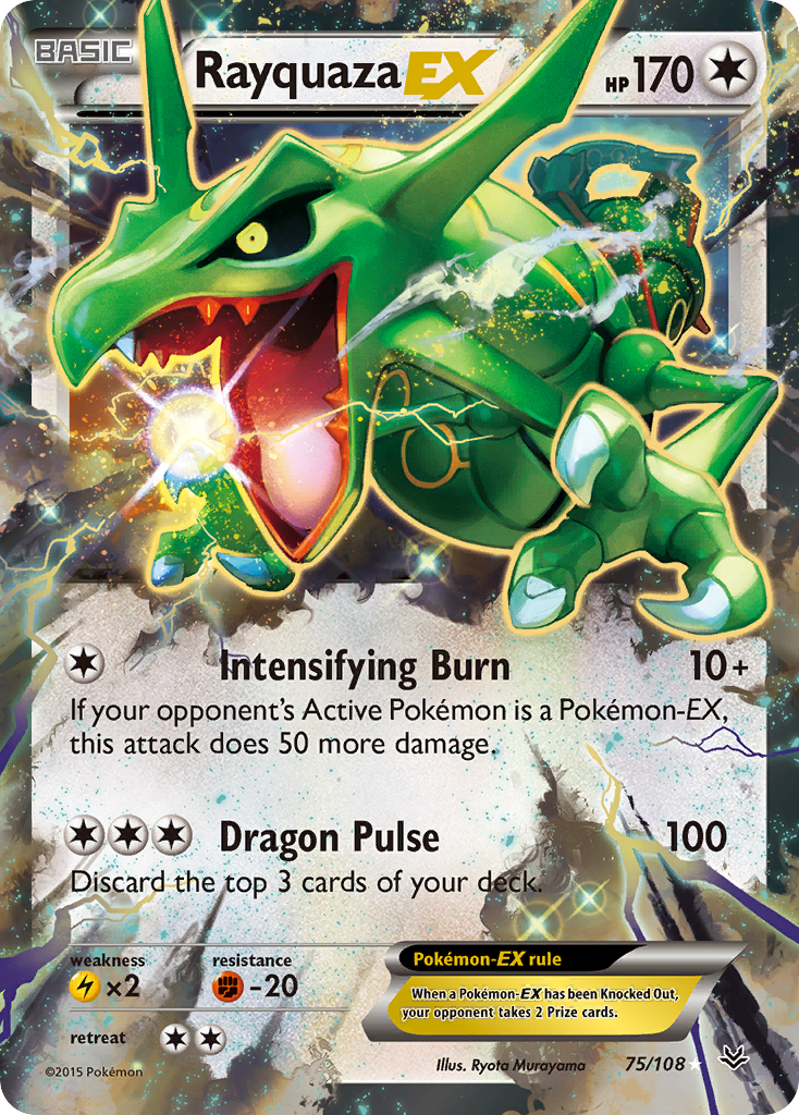 Rayquaza EX (75/108) [XY: Roaring Skies] - Card Brawlers | Quebec | Canada | Yu-Gi-Oh!