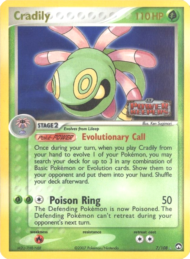 Cradily (7/108) (Stamped) [EX: Power Keepers] - Card Brawlers | Quebec | Canada | Yu-Gi-Oh!