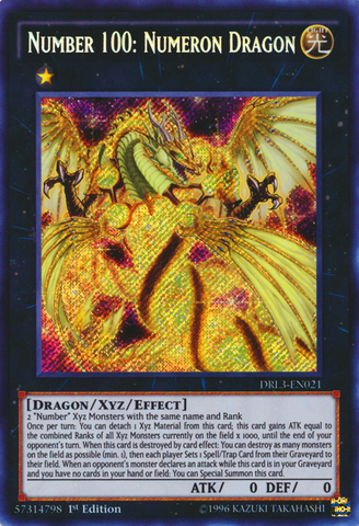 Number 100: Numeron Dragon [DRL3-EN021] Secret Rare - Yu-Gi-Oh! - Card Brawlers | Quebec | Canada |