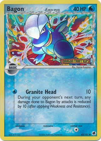 Bagon (43/101) (Delta Species) (Stamped) [EX: Dragon Frontiers] - Card Brawlers | Quebec | Canada | Yu-Gi-Oh!