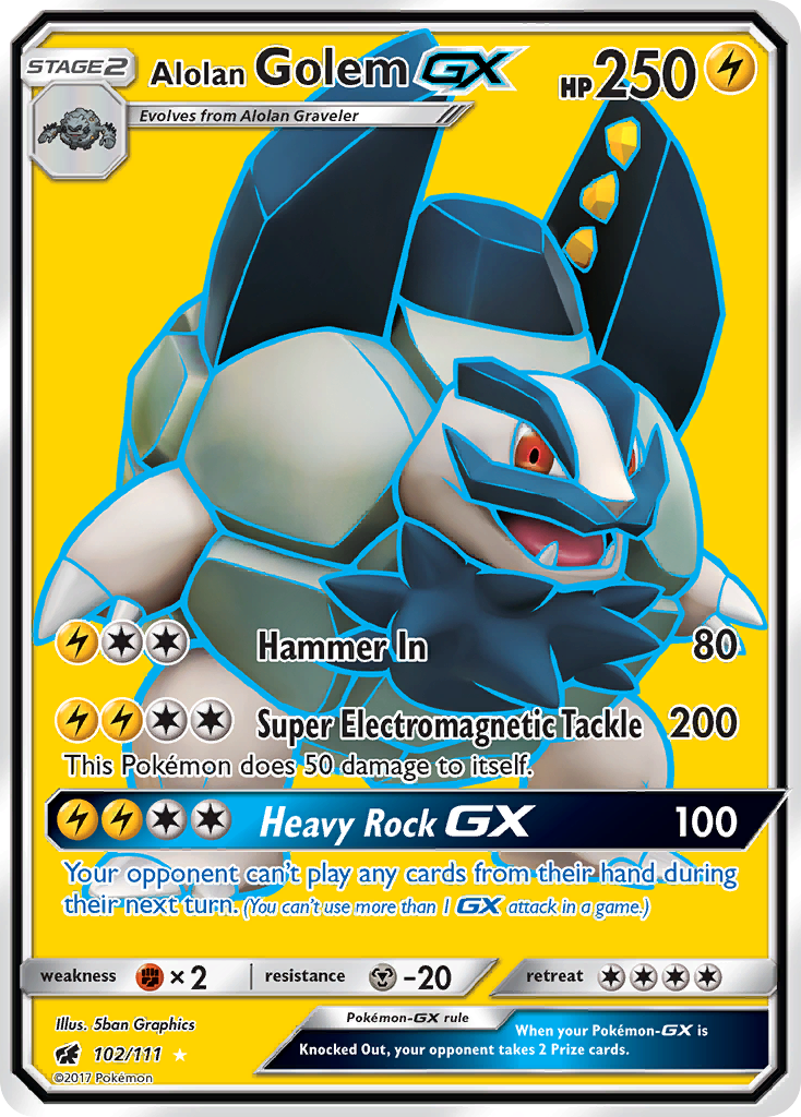 Alolan Golem GX (102/111) [Sun & Moon: Crimson Invasion] - Card Brawlers | Quebec | Canada | Yu-Gi-Oh!