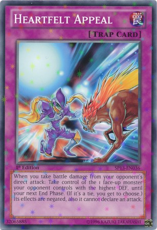 Heartfelt Appeal [SP13-EN036] Starfoil Rare - Card Brawlers | Quebec | Canada | Yu-Gi-Oh!