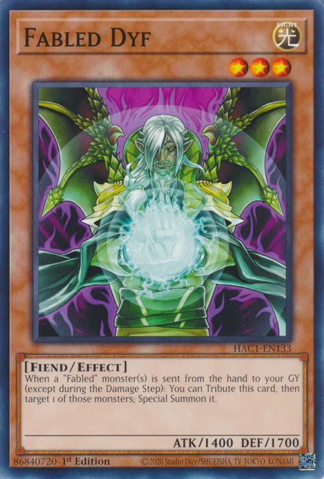 Fabled Dyf [HAC1-EN133] Common - Card Brawlers | Quebec | Canada | Yu-Gi-Oh!