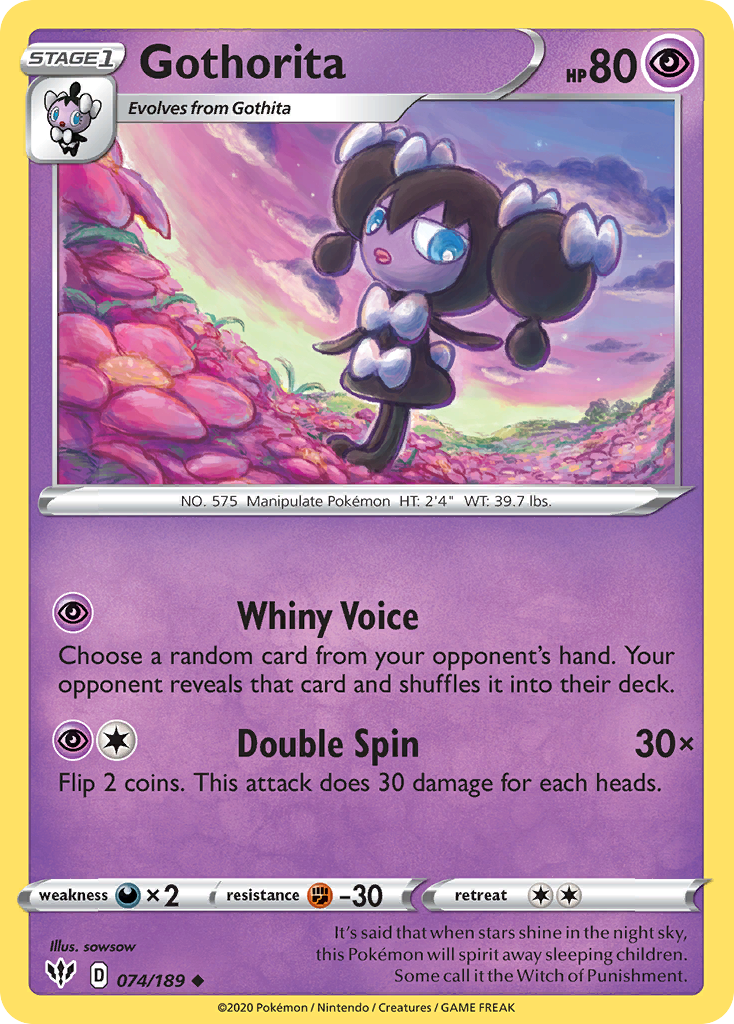 Gothorita (074/189) [Sword & Shield: Darkness Ablaze] - Card Brawlers | Quebec | Canada | Yu-Gi-Oh!