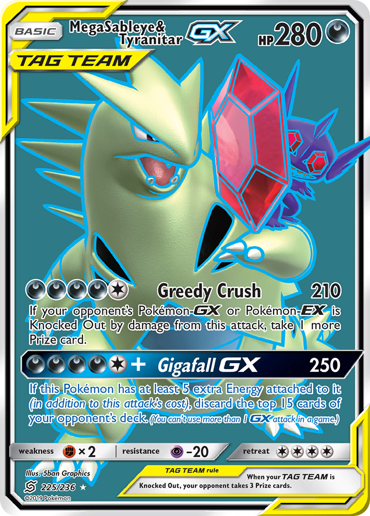 Mega Sableye & Tyranitar GX (225/236) [Sun & Moon: Unified Minds] - Card Brawlers | Quebec | Canada | Yu-Gi-Oh!
