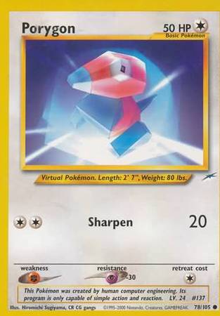 Porygon (78/105) [Neo Destiny Unlimited] - Card Brawlers | Quebec | Canada | Yu-Gi-Oh!