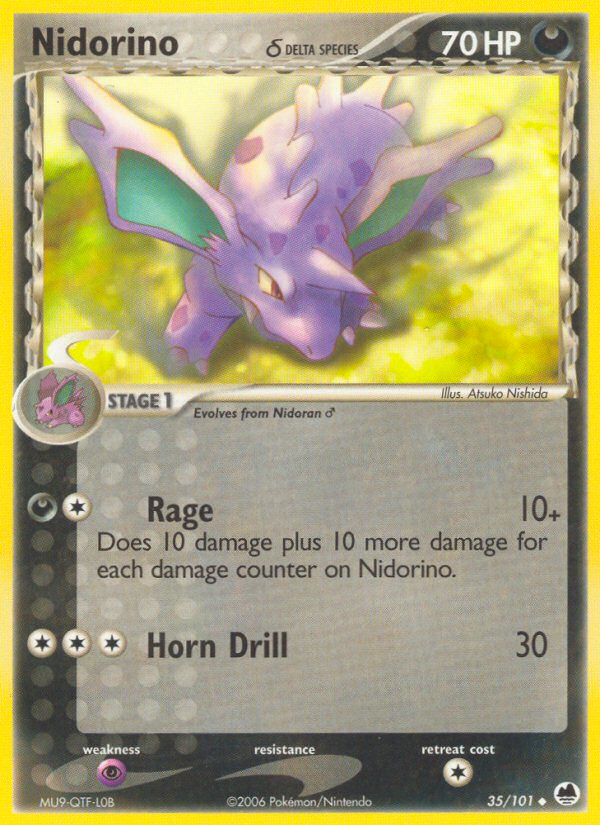 Nidorino (35/101) (Delta Species) [EX: Dragon Frontiers] - Card Brawlers | Quebec | Canada | Yu-Gi-Oh!