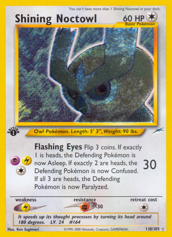 Shining Noctowl (110/105) [Neo Destiny 1st Edition] - Card Brawlers | Quebec | Canada | Yu-Gi-Oh!