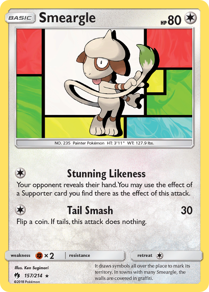 Smeargle (157/214) [Sun & Moon: Lost Thunder] - Card Brawlers | Quebec | Canada | Yu-Gi-Oh!