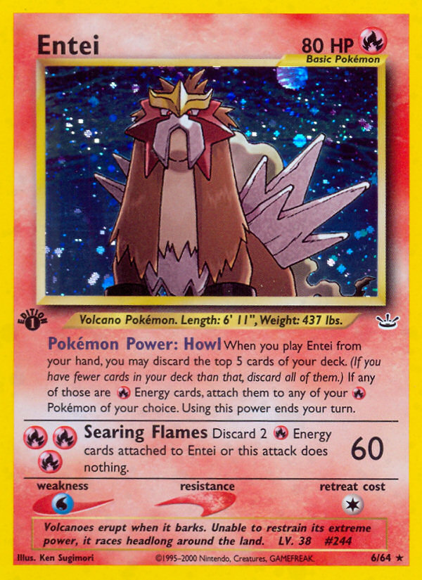 Entei (6/64) [Neo Revelation 1st Edition] - Card Brawlers | Quebec | Canada | Yu-Gi-Oh!