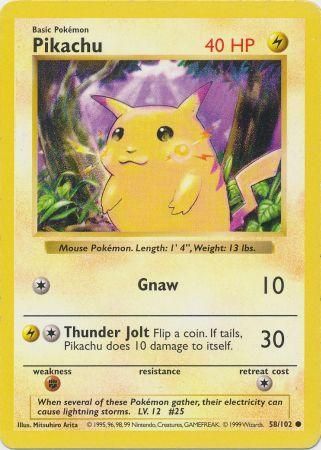 Pikachu (58/102) [Base Set Shadowless Unlimited] - Card Brawlers | Quebec | Canada | Yu-Gi-Oh!