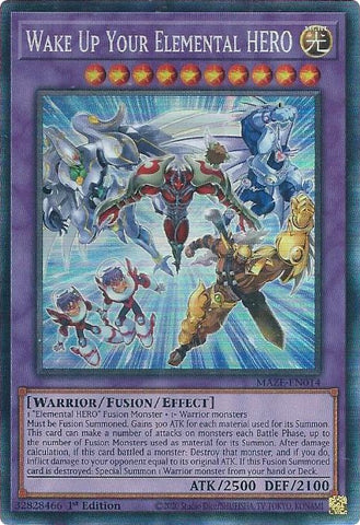 Wake Up Your Elemental HERO [MAZE-EN014] Collector's Rare - Card Brawlers | Quebec | Canada | Yu-Gi-Oh!