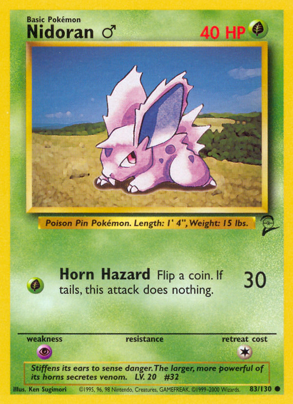 Nidoran (83/130) (Male) [Base Set 2] - Card Brawlers | Quebec | Canada | Yu-Gi-Oh!