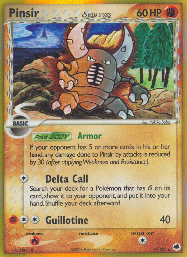 Pinsir (9/101) (Delta Species) [EX: Dragon Frontiers] - Card Brawlers | Quebec | Canada | Yu-Gi-Oh!