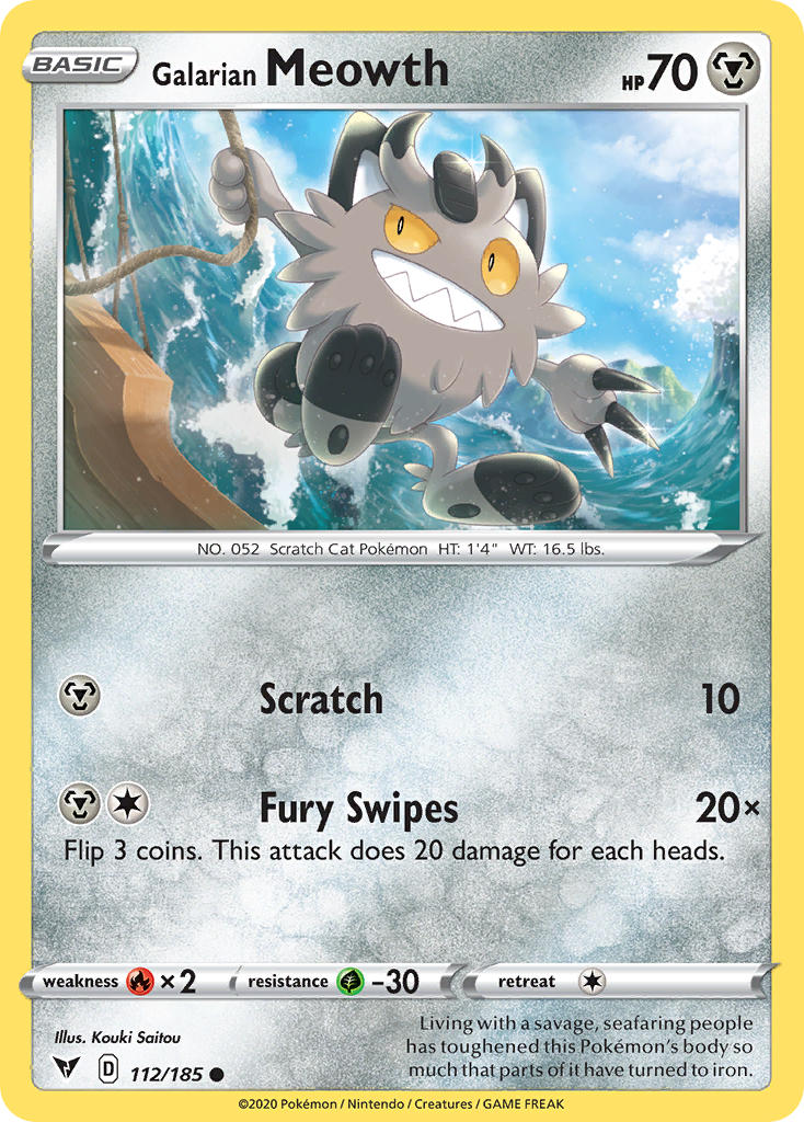 Galarian Meowth (112/185) [Sword & Shield: Vivid Voltage] - Card Brawlers | Quebec | Canada | Yu-Gi-Oh!
