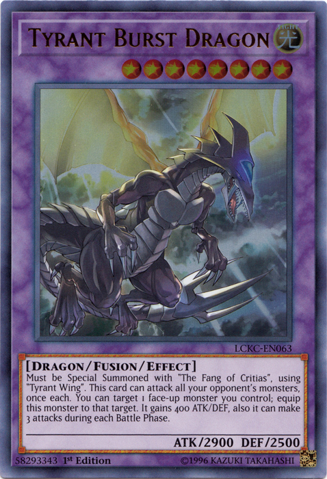 Tyrant Burst Dragon [LCKC-EN063] Ultra Rare - Card Brawlers | Quebec | Canada | Yu-Gi-Oh!